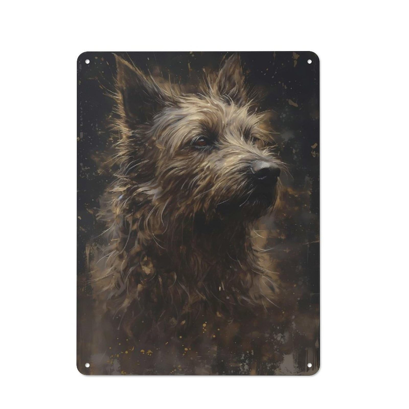 Junmoney Yorkshire Terrier Dog For Bar Or Restaurant, Retro Metal Plaque 40X30cm, A Decorative Christmas Gift For Hospitality Decor Collectors