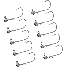 10pcs Jig Head Hook Set 0.6/1/1.8/2.7g Jig Head Soft T Tail Fishing Lures Swimbait Trout Saltwater