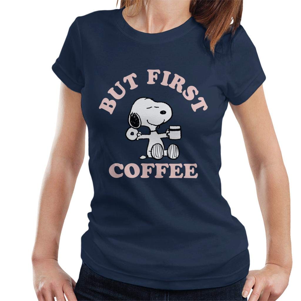 Peanuts But First Coffee Snoopy Women's T-Shirt