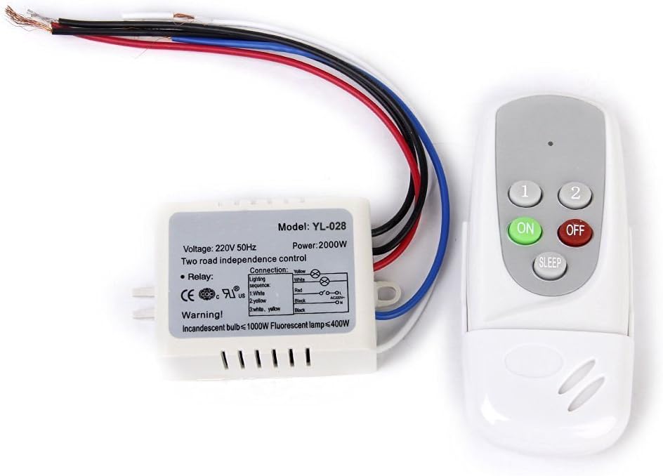 Wall Switch and Remote Control 2-Way On/Off Digital 220V-240V Wireless Switch Light Radio