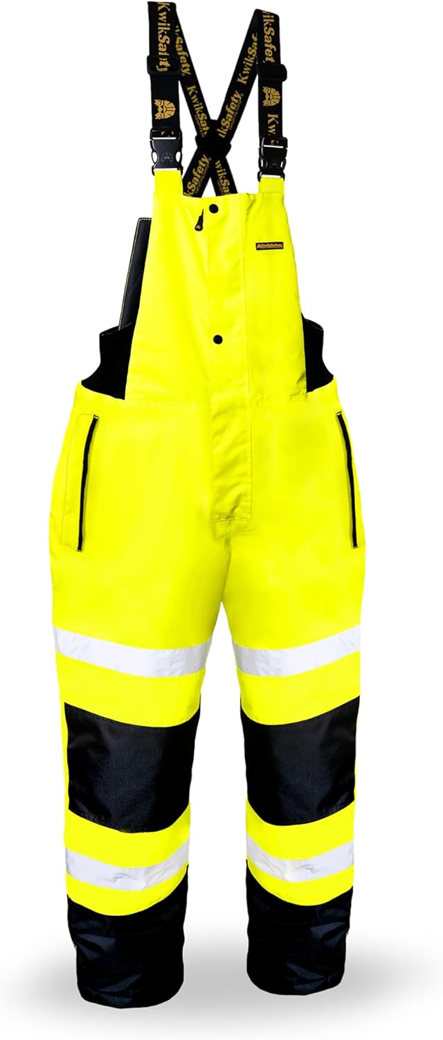KwikSafety High Vis Rain Bibs Type R