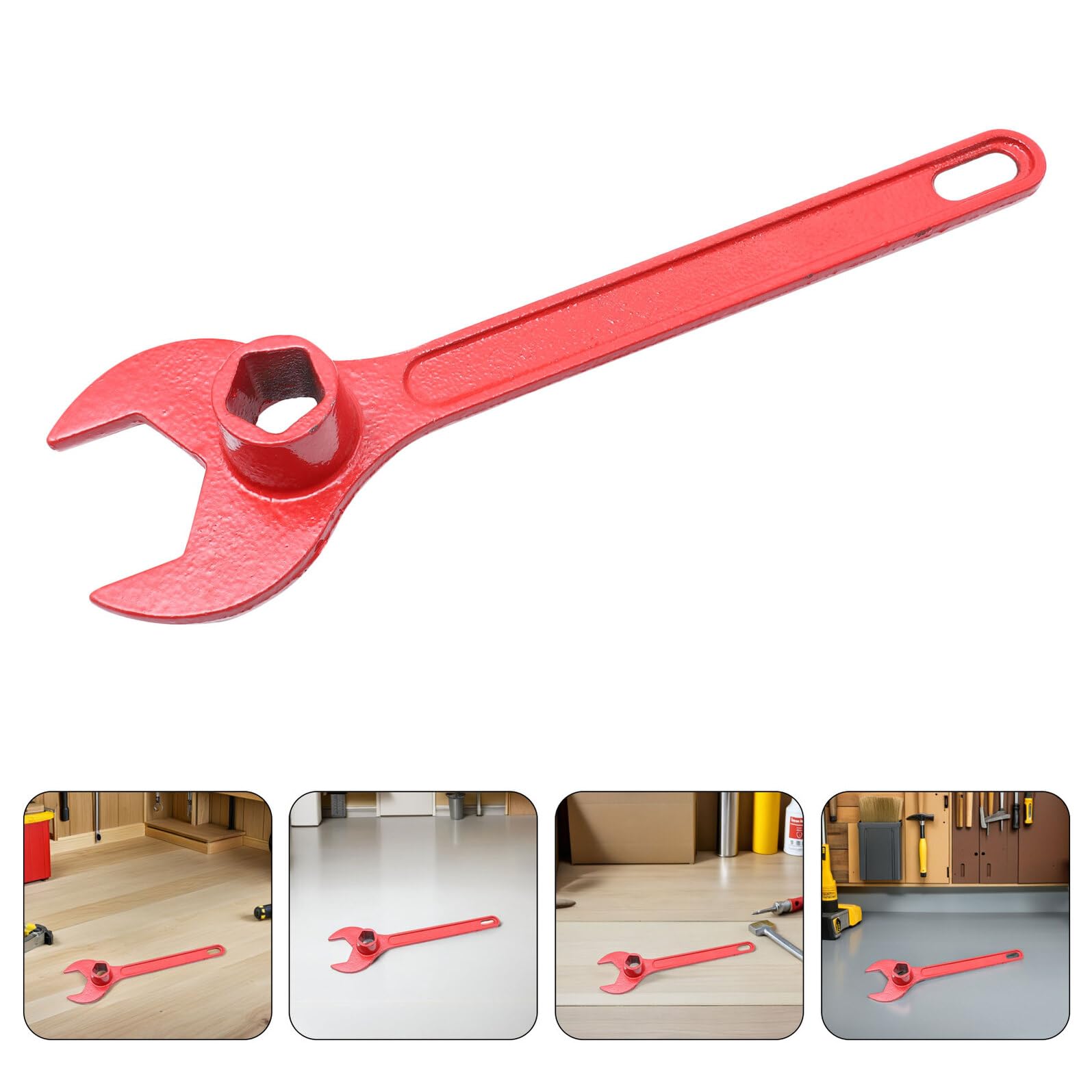 Llave de Boca de Incendios Roja Herramienta Portátil Resistente para Uso Exterior Llave Hexagonal Multifunción para Bomberos Esencial para Emergencias