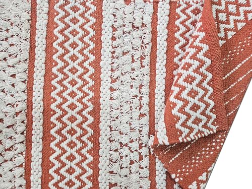 Image of Premium Cotton Runner Rug - 2x5 ft Lightweight Carpet for Indoor & Outdoor Use, Ideal for Narrow Spaces