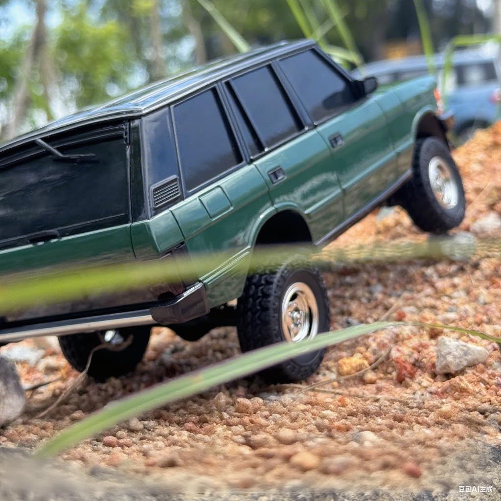 RC Crawler, vehículo todoterreno a escala 1/18, 2.4G 4WD, vehículo todoterreno totalmente proporcional con luces LED realistas (versión RTR / verde)