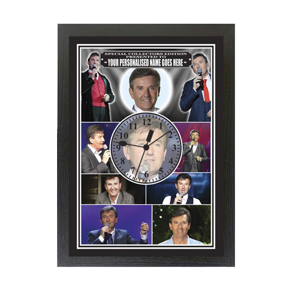 Personalised Gift Products Black Daniel O'donnell Personalised Icon Gift Clock