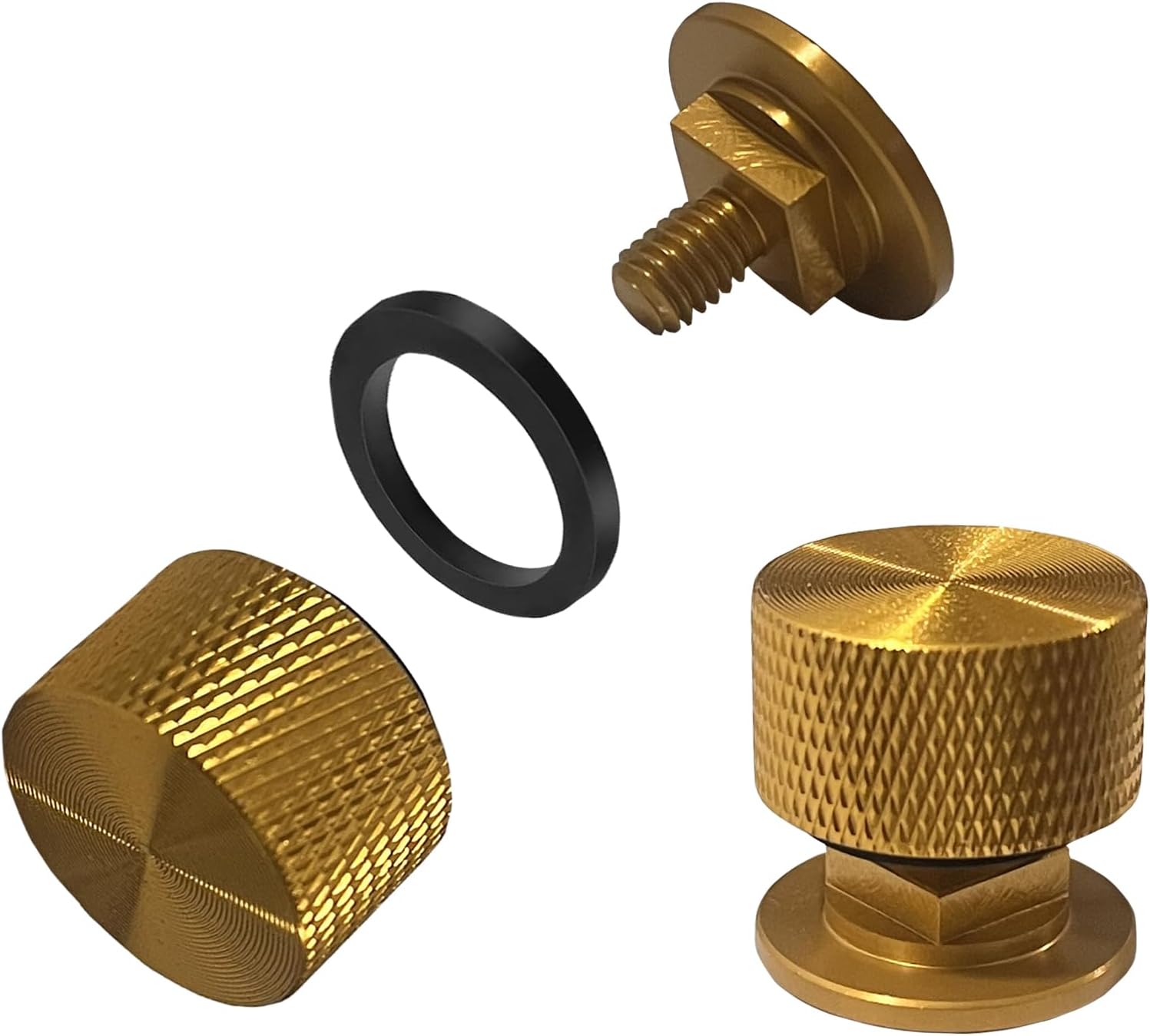 Welding Hood Helmet Fasteners for 100 Series Flip Hood & Fibre Metal Headgear – 1 Pair Water Ripple Pattern Screws, Replaces Plastic Parts, Aluminum, Grey