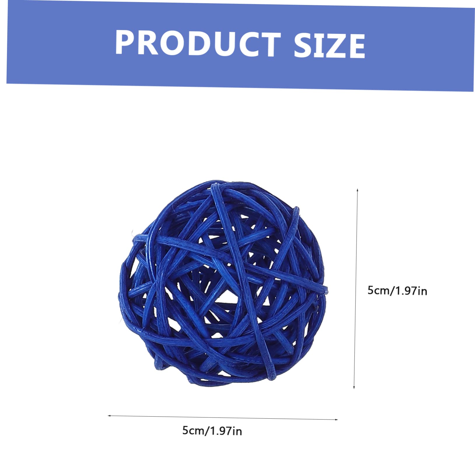 Cabilock Rattan Balls for Vase Filler Patriotic Decorative Rattan Balls 30pcs DIY Decor