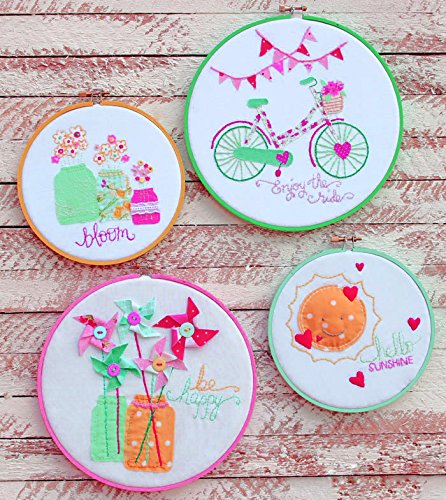 Image of Asian Hobby Crafts Plastic Embroidery Hoop Ring Frame, Set of 5pcs