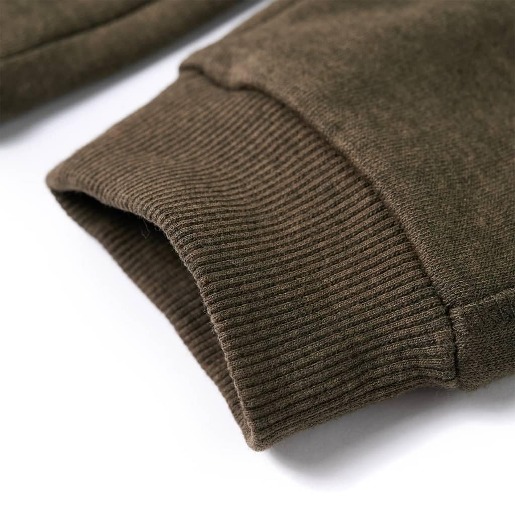 Dziecięce spodnie dresowe, melanż khaki, 128