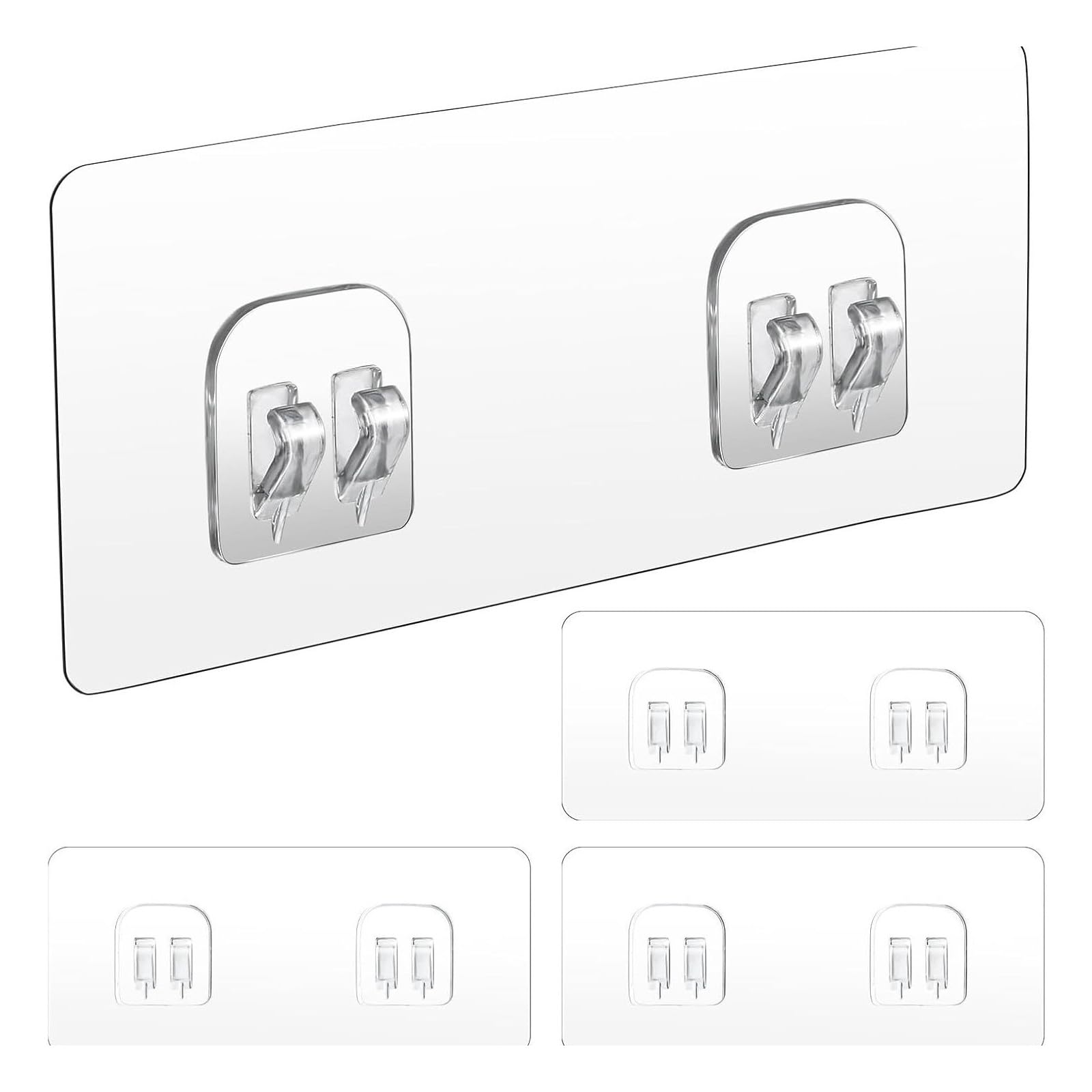 Yrohgkpn Multicolor No-Drill Hooks For Renters Strong Clear Adhesive Holds Towels Coats Hats In Dorm (Easy Removal) Rental Friendly Adhesive Hook