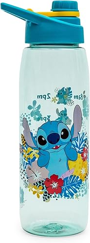 Silver Buffalo - Botella de agua de Lilo y Stitch de Disney