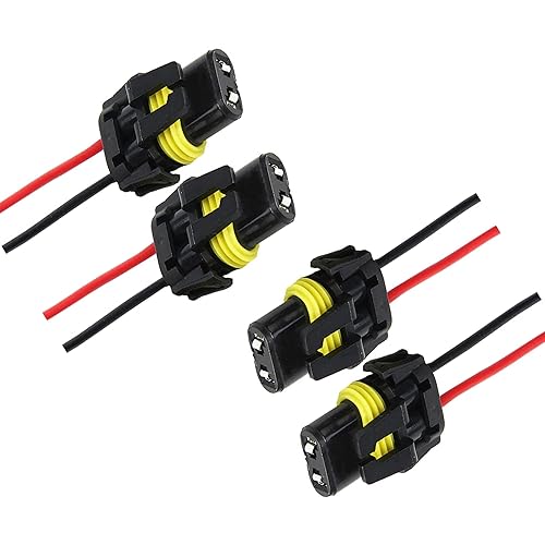 Paquete de 4 conectores de cable 9005 9006 HB3 HB4 H10 adaptador hembra arnés de cableado conectores de cable para faros antiniebla