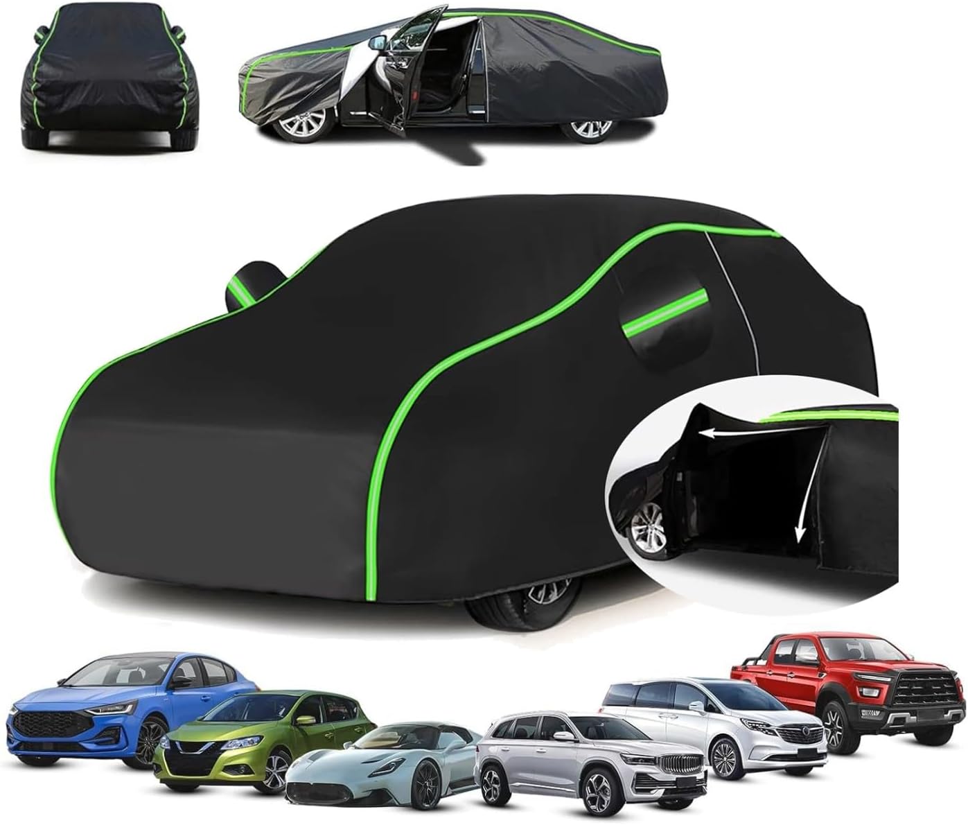 Car Cover for Renault Master 3 Phase 2 2010- (504.8 x 207 x 230.7cm),Oxford Fabric Car Shelter-Rain/Snow Barrier + UV Filter + Dust Shield + Thermal Insulated,Reinforced Edging