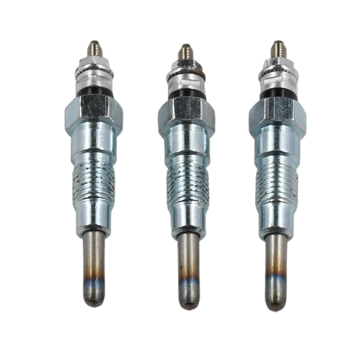 Lot de 3 bougies de préchauffage 15951-65510 15951-65512 compatibles avec moteur Kubota D1102 D1302 D650 D750 D850 D950 Tracteurs compacts B7100 B7100HST-DT B1500 B7100 B7001 B8200