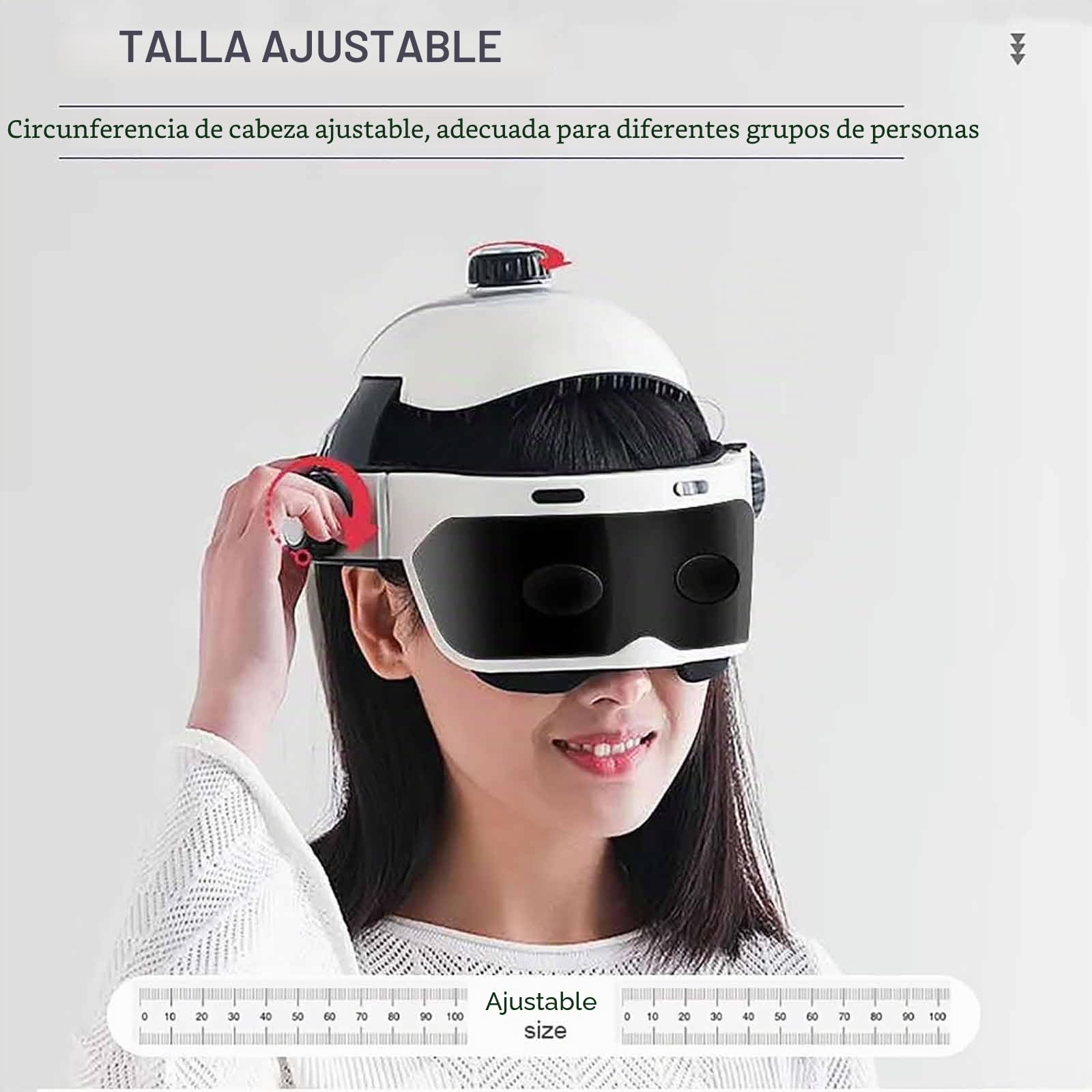 ERICAT Casco De Masaje Eléctrico para Cabeza, Masajeador De Vibración por Presión De Aire con Control Remoto Y 5 Modos, Masaje De 360 ​​Grados Y Compresa Caliente a 42 ℃, para Promover La Circulación