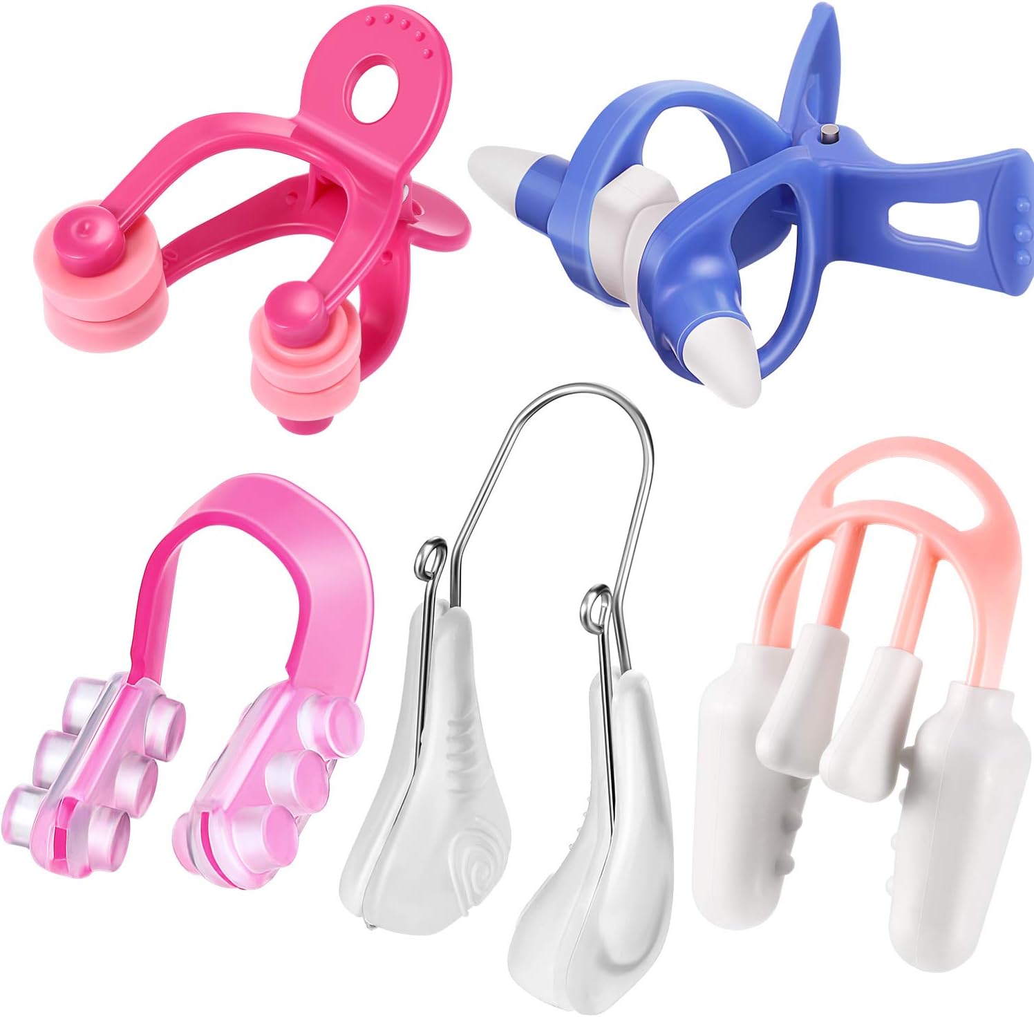 Frienda 5 Pieces Nose Clip Nose up Lifting Clips Nose Lifters Beauty Clips Silicone Nose Bridge Slimming Clips Nose Massagers Tools for Women
