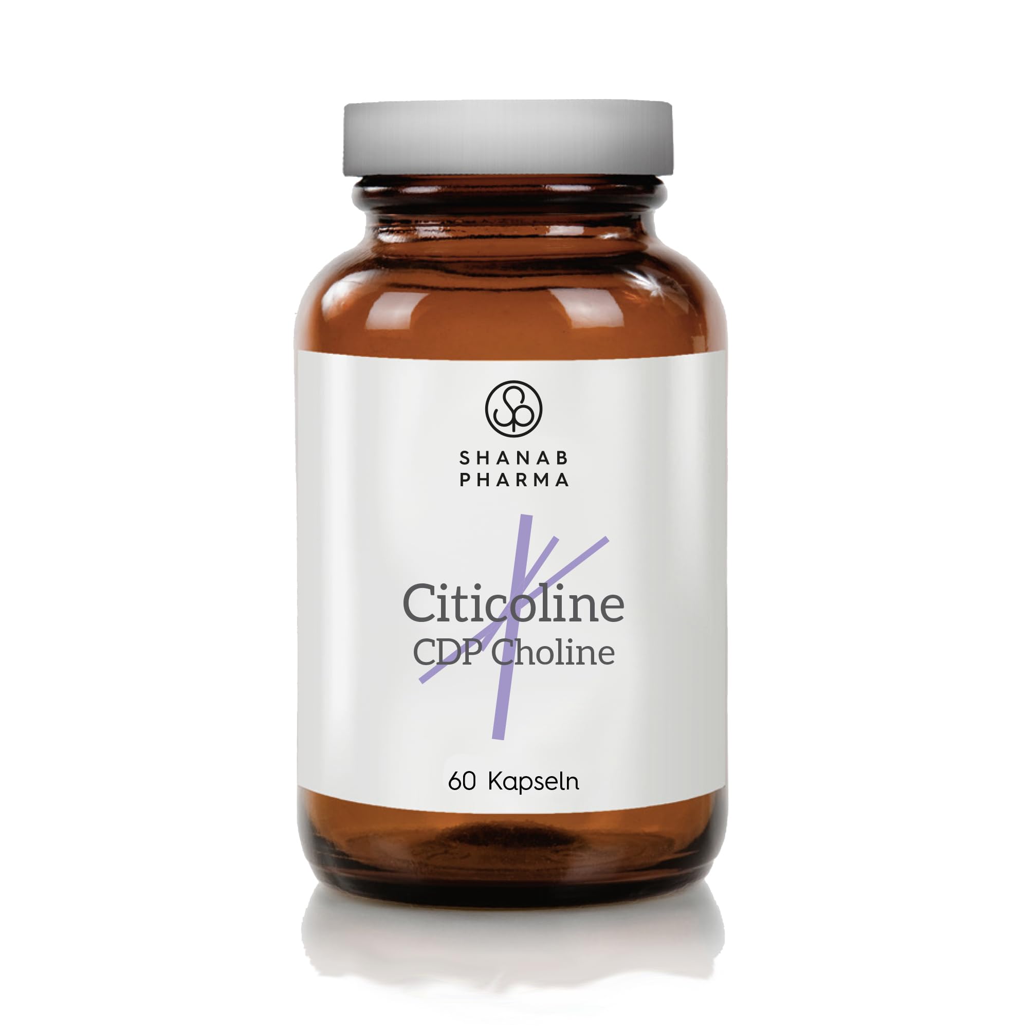 CITICOLINE 250mg CDP-Cholin – Hochdosiert & Vegan – 60 Kapseln – Ohne Zusatzstoffe – Hergestellt in der EU – Shanab Pharma