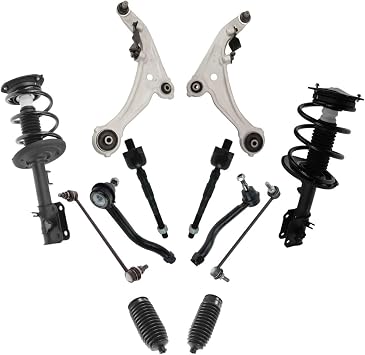 Suspension Kit 12pc Steering Complete Struts Control Arms Tie Rods End Links Front Left Right