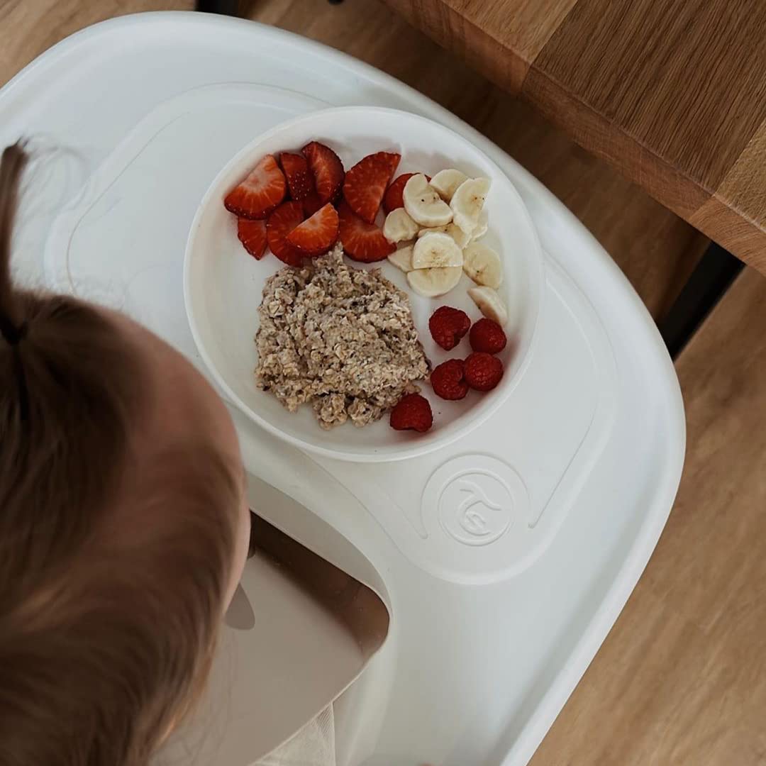 Twistshake Baby Servies Set Mini Kommetje | Zuigbord Placemat (31x17cm) Kommetje | BPA Vrij | Voedings Training Bord | Roos