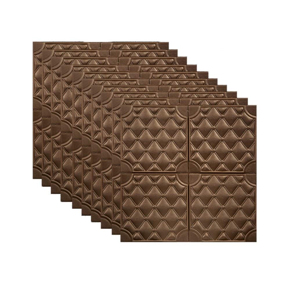 Panneaux muraux 3D brique marron MU pour rénover un mur abîmé sans travaux 30 pcs