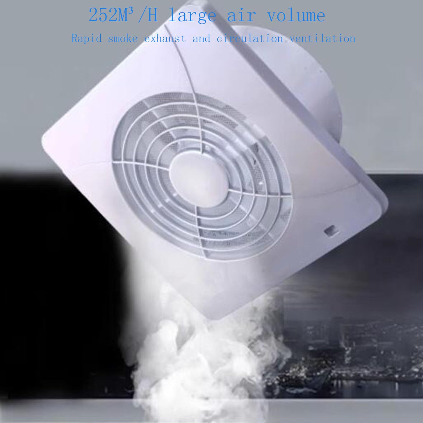 Estrattore Aria con Indicatore Luminoso,252 M³/Ora Aspiratore Bagno,Ultra Sottile Ventola Aspirazione Cucina,Design della Valvola di Ritegno A Feritoia, per Idroponica,Garage,4 Inches