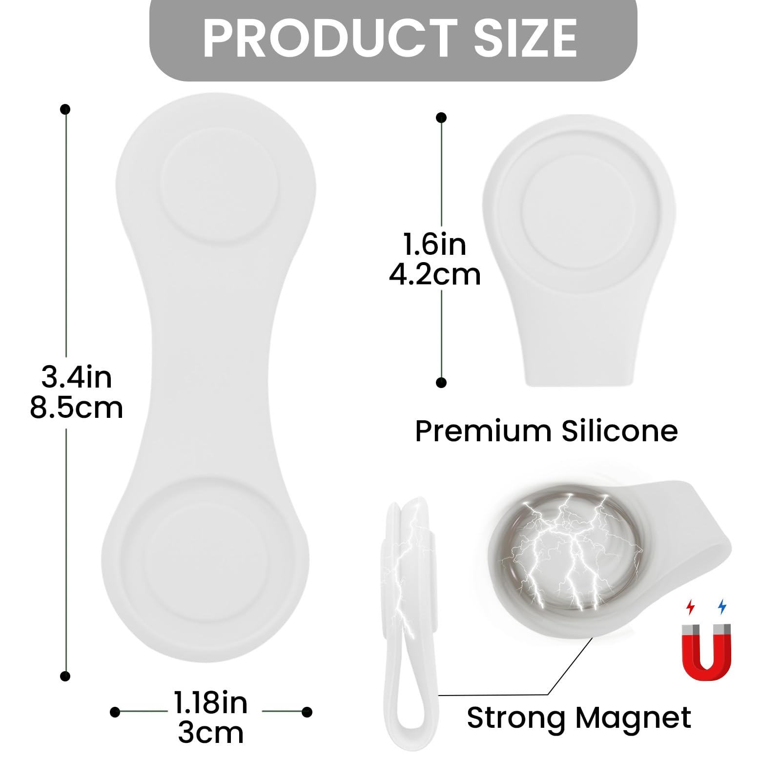 AMRTA Silicone Golf Hat Clip Holder 2 Pcs with 2 Ball Markers Magnetic for Putting Green Personalised Golf Accessory Gifts for Golfer Men Women Ladies (WHITE+BOOK) - Image 2