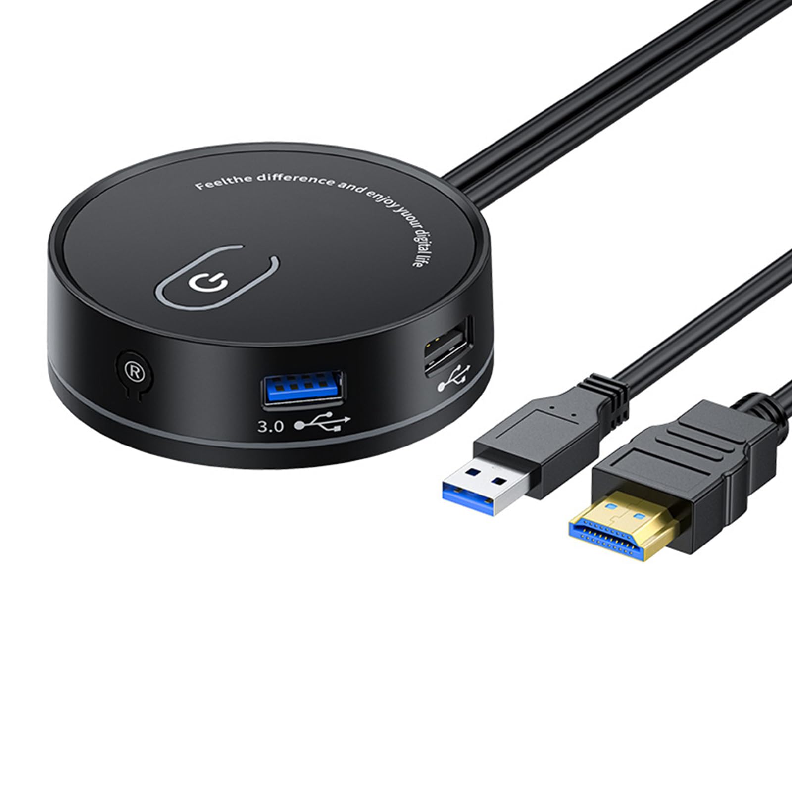Kabel przedłużający USB 3.0 USB C do komputera stacjonarnego, opcjonalny port audio 3,5, kabel 116 cm