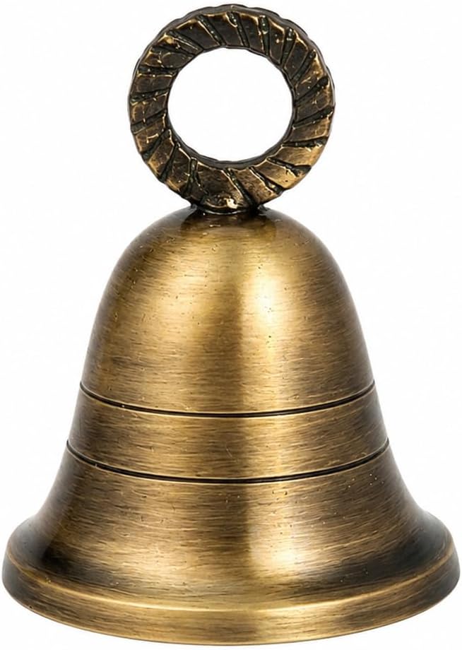 Antique-Gold Plain Indian Brass Bells Jingle Bells Home Door Decor Crafts Christmas Pet Bells for Festival Ornament in Various Size and Set (1, 2.5 inch)