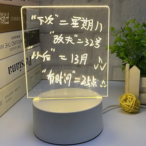 Bloc de notas luminoso LED creativo con luces LED luz nocturna USB regalos para niños regalos creativos para el día de San Valentín G