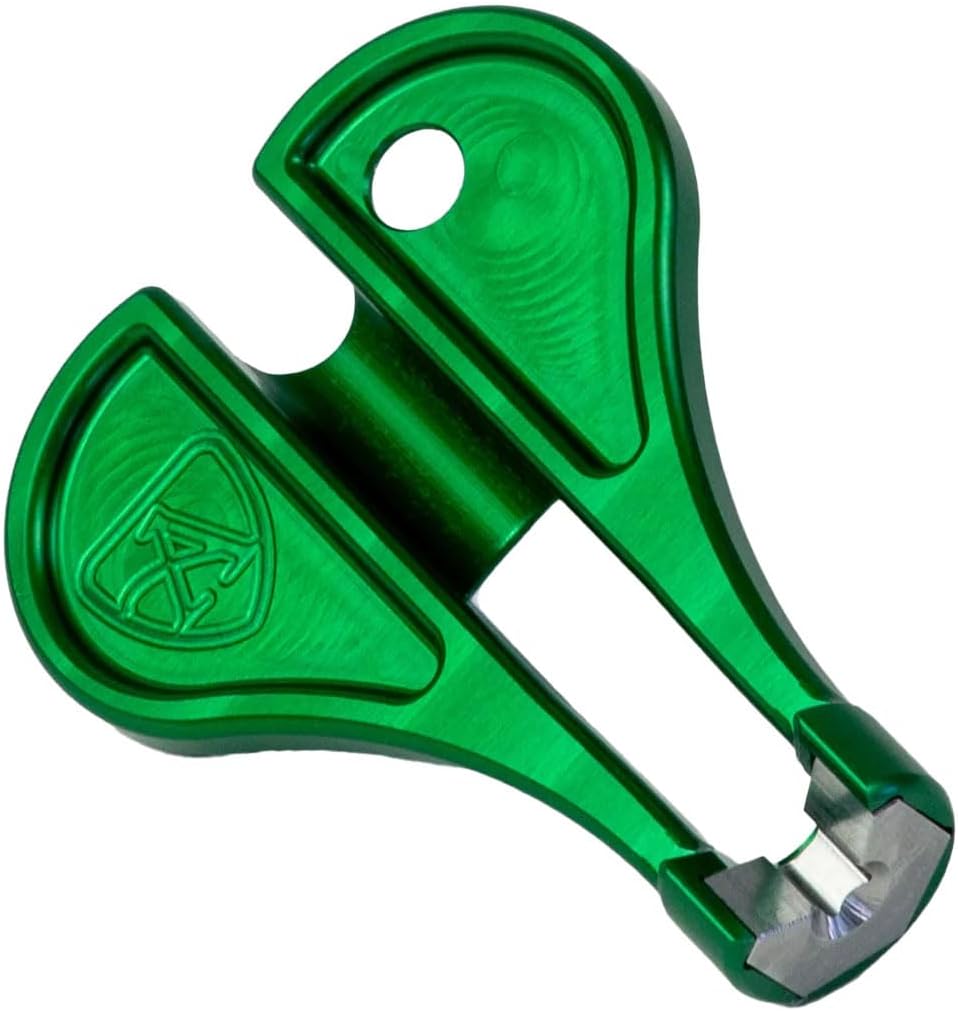 Abbey Tools Shop Dog Green Aluminum Spoke Wrench with Replaceable Steel Insert & Compatibility for Aero Spokes -