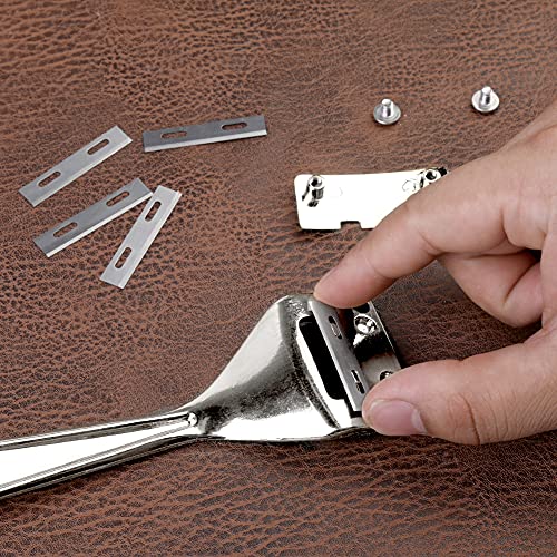 Faca de descascar, escumadeira de couro de metal, ferramentas de artesanato de couro, escumadeira ma