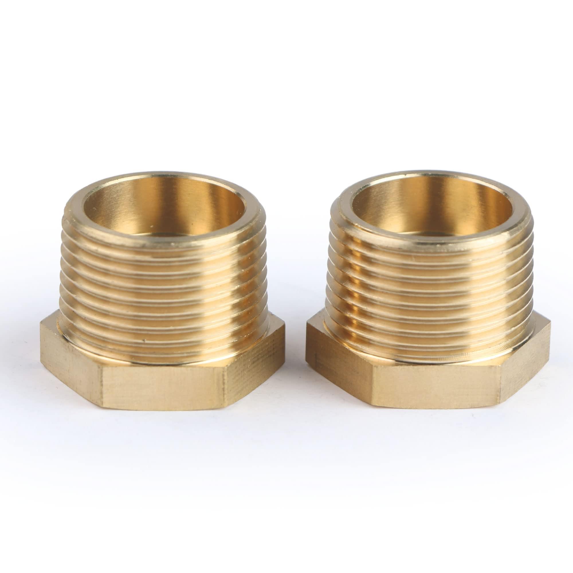 Buje de latón U.S. Solid reducción hexagonal 3/4 a 1/2 NPT de máxima resistencia