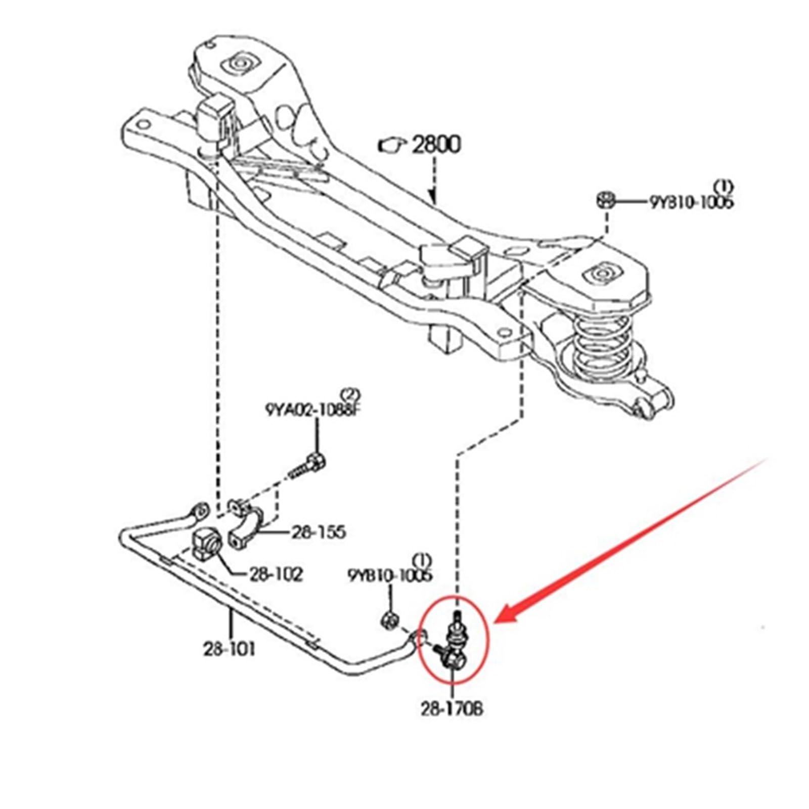 Tuleje samochodowych szyn poprzecznych Pasuje do Mazda 3 2004-2012 BK BL 5 2007-2012 Pasuje do Haima M5 M6 BP4K-28-170 łącznik stabilizatora tylnej osi(2 pcs China)