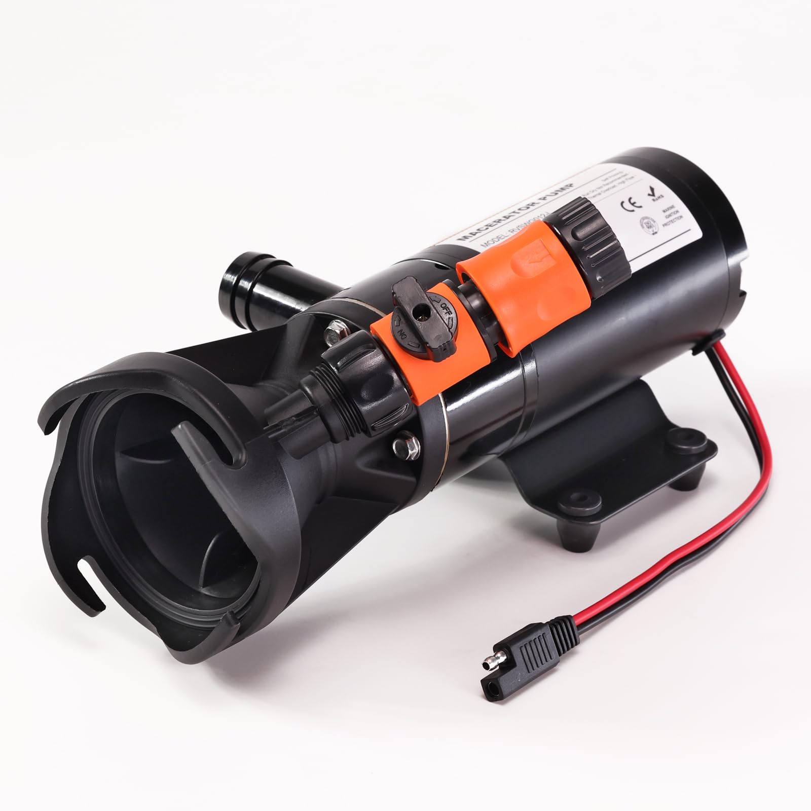 Gidrox 12V RV Portable Macerator Pump, 12GPM Self-Priming Sewage Quick Grinder Pump, Suction 3.5 Feet Lift 10 Feet Waste Pumps for Camper