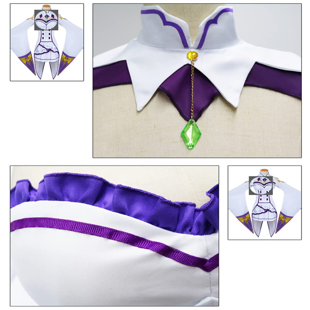 Emilia kostium Cosplay Anime RE:0 Emilia sukienka ze skarpetkami, anime, odgrywanie ról, Halloween, karnawał, impreza, dress up