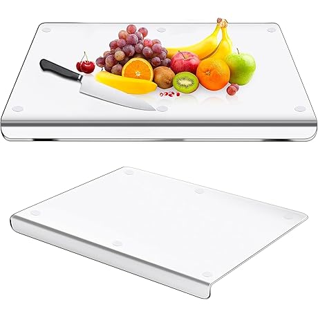 Acrylic Cutting Board with Counter Lip for Kitchen