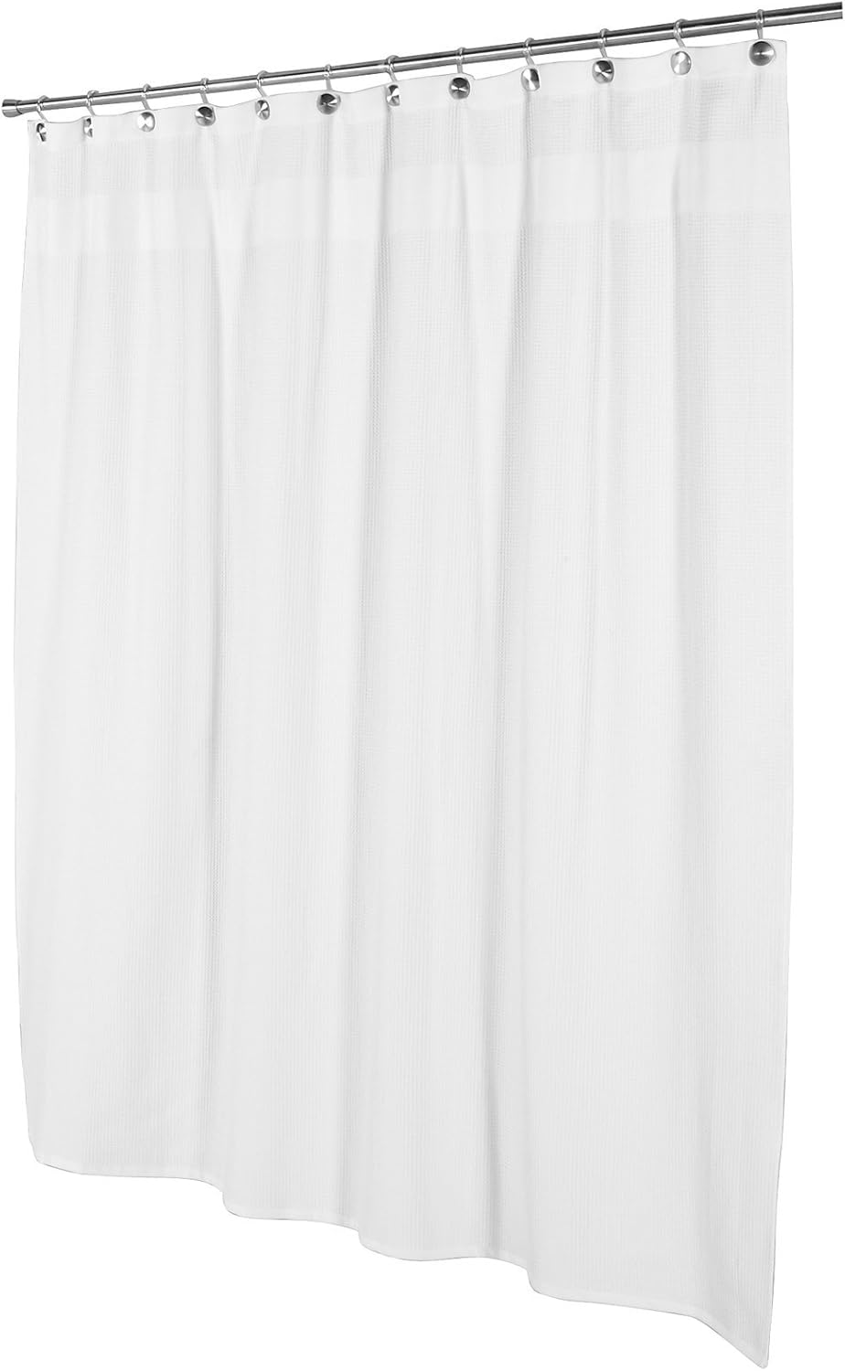 Kassatex SCS-115-WAF-W Waffle Shower Curtain, White
