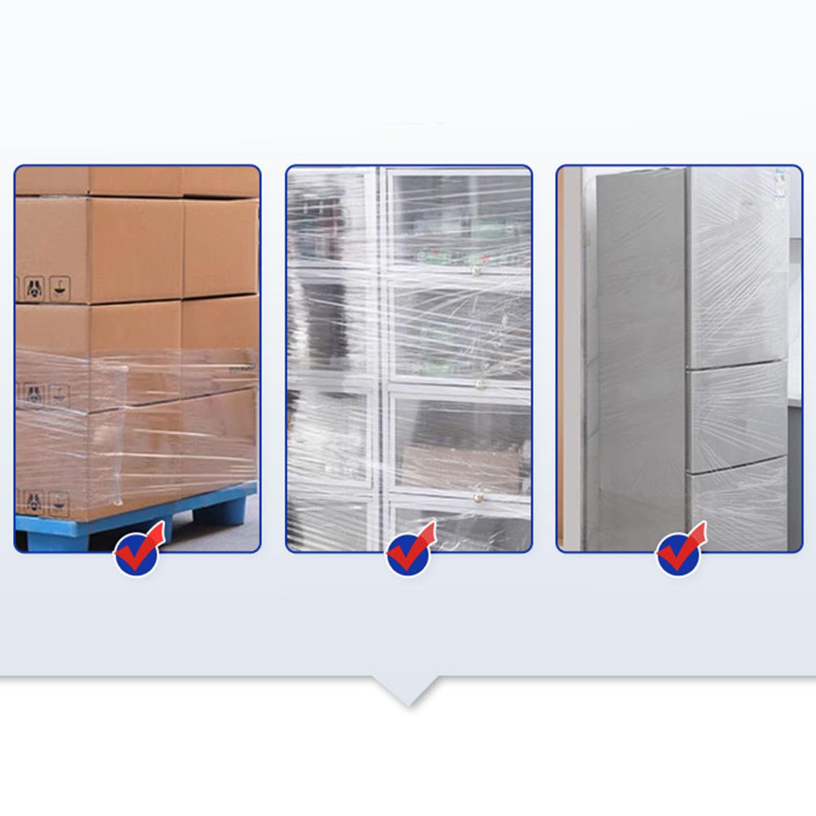 Langstiel Stretchfolie Spender, Stretchfolie Verpackungsmaschine | Verstellbare Länge, für Rollen von 15-50 cm Breite, Rollen 3,8, 5, 7,6 cm für Lager, Logistik, Versandverpackung in Fabriken