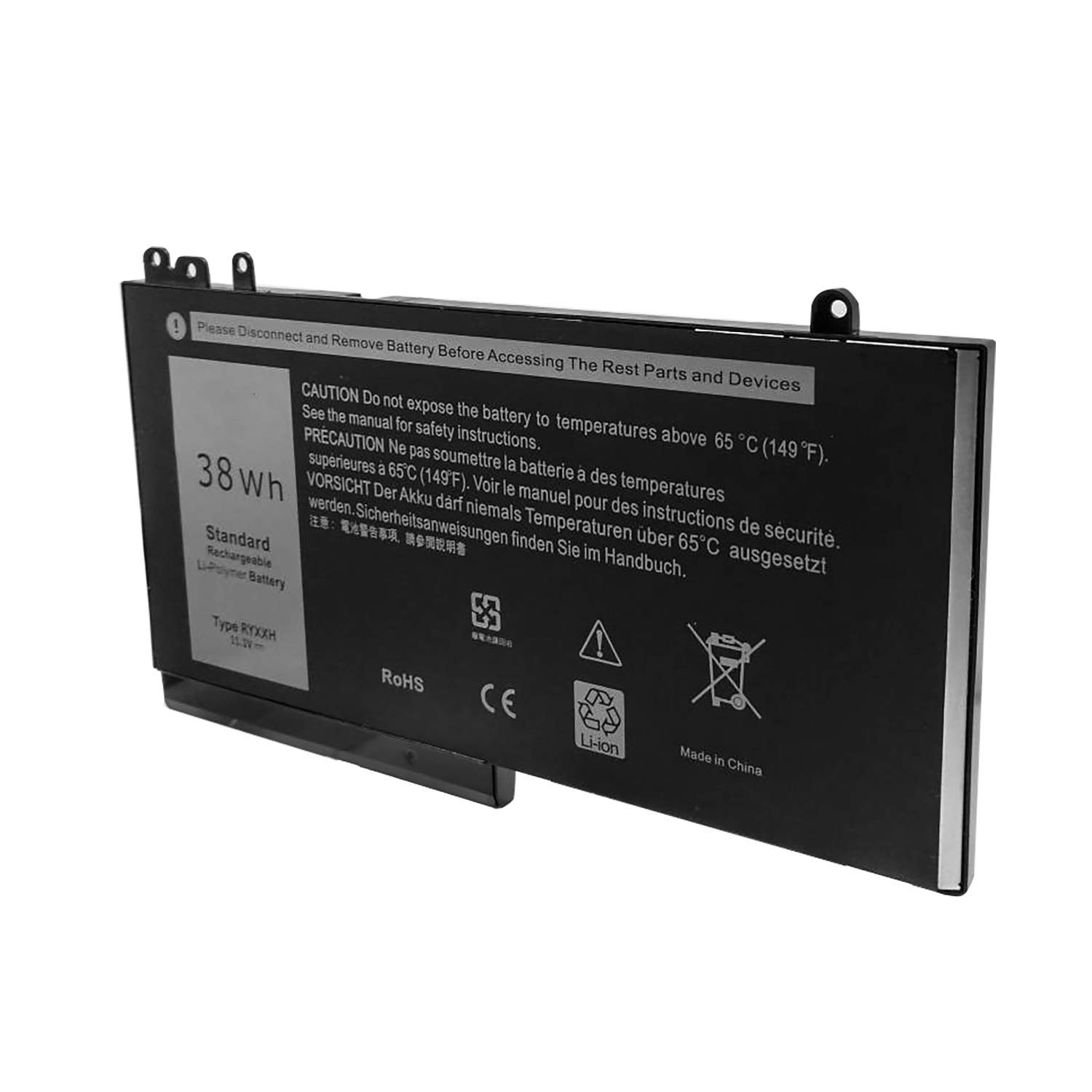 38Wh RYXXH Laptop Batterie pour Dell Latitude E5450 E5550 E5250 E5270 Latitude 11 3150 3160 VVXTW YD8XC R5MD0 5TFCY 9P4D2 VY9ND 451-BBLJ 11.1V 3-Cell