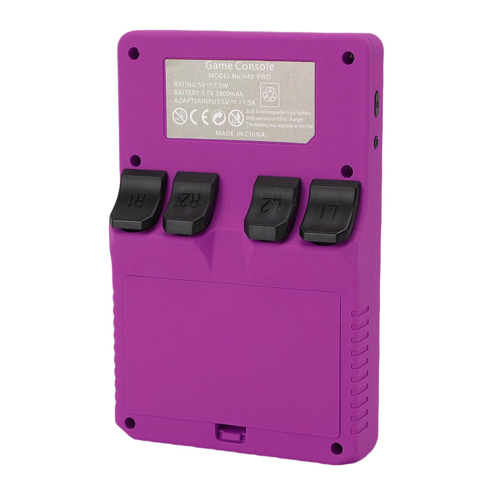 Sxhlseller Console di Gioco Portatile retrò, Schermo da 3,5 Pollici con Risoluzione 640x480, Chip Quad Core RK3326, Scheda di Memoria da 256 GB, 35000 Giochi, unità di Gioco Portatile Viola (PURPLE)
