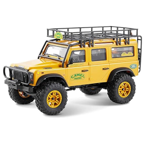 FMS FCX24M Land Rover Series Camel Trophy Edition RTR With Two-Speed Transmission Off Road RC Rock Crawler 4x4 1/24 Scale - Remote Control Car, RC Cars, RC Crawler Toys For Adults (Defender 110)