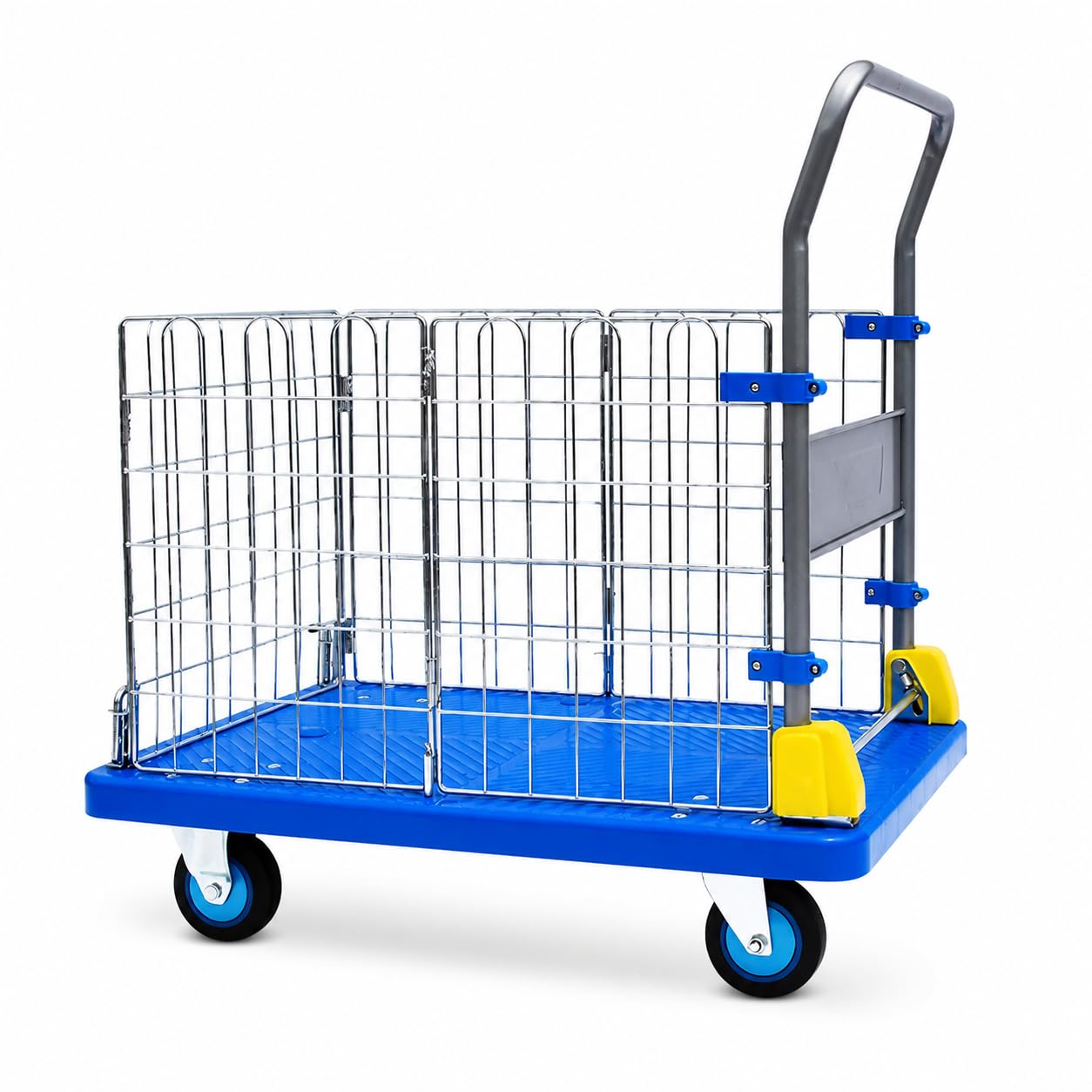 Carro plegable de almacén que soluciona el traslado de carga pesada en pasillos estrechos
