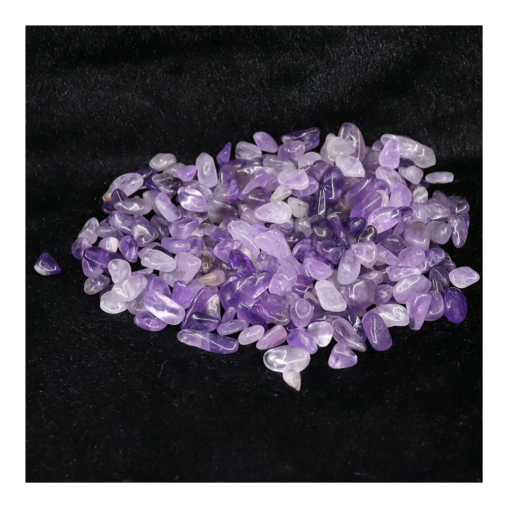 Regalo curativo Natural Amatista Grava Púrpura Cuarzo Grava Cristal Acuario Flor Jardín Curación Energía Piedra Decoración for Inicio Colecciones (Size : 500g)
