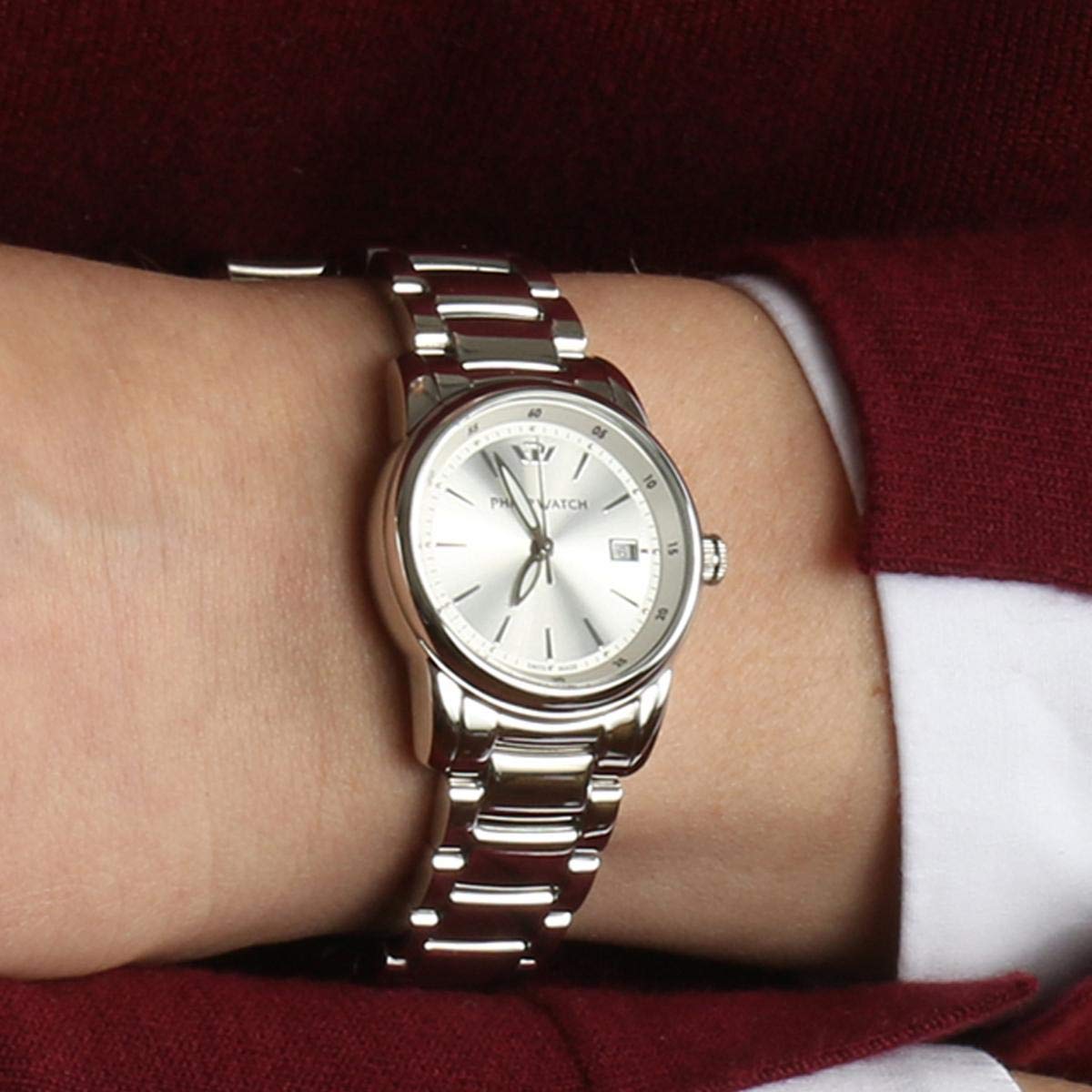 Philip Watch Analogico Al Quarzo Donna con Cinturino in Acciaio Inossidabile