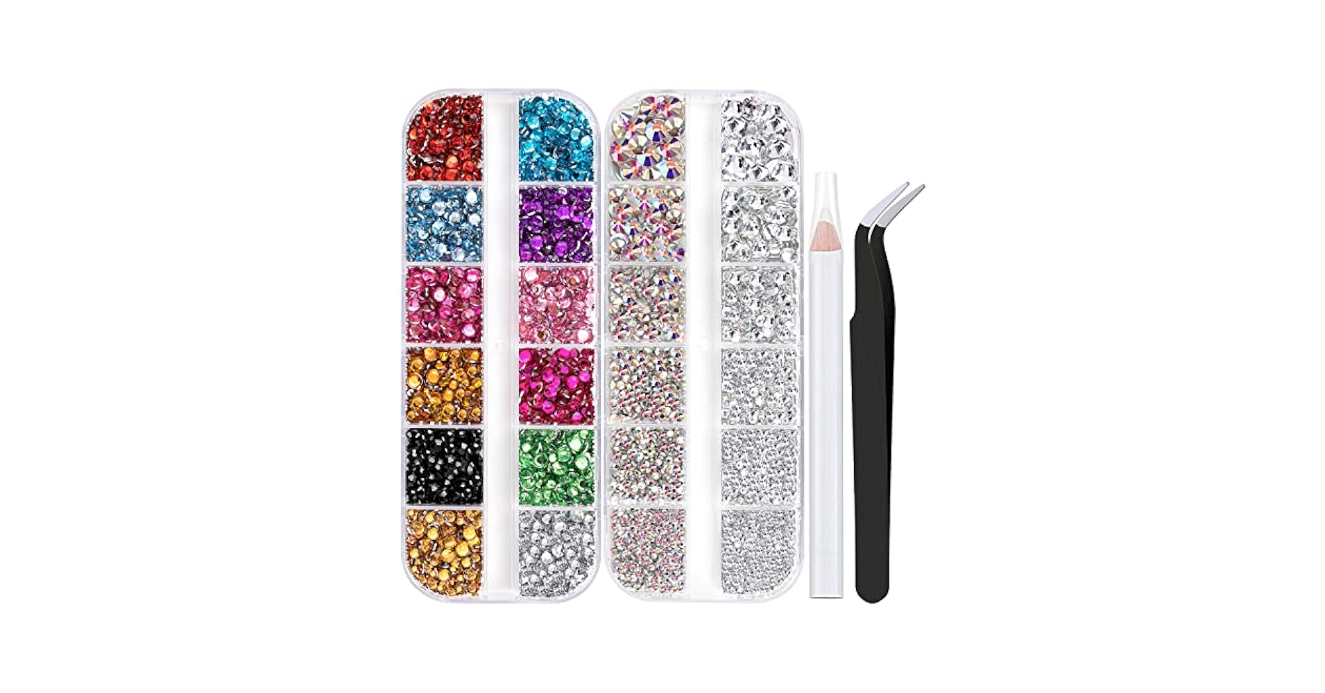 Amazon.com: Two Packs of Flatback Rhinestones 4520 Pcs