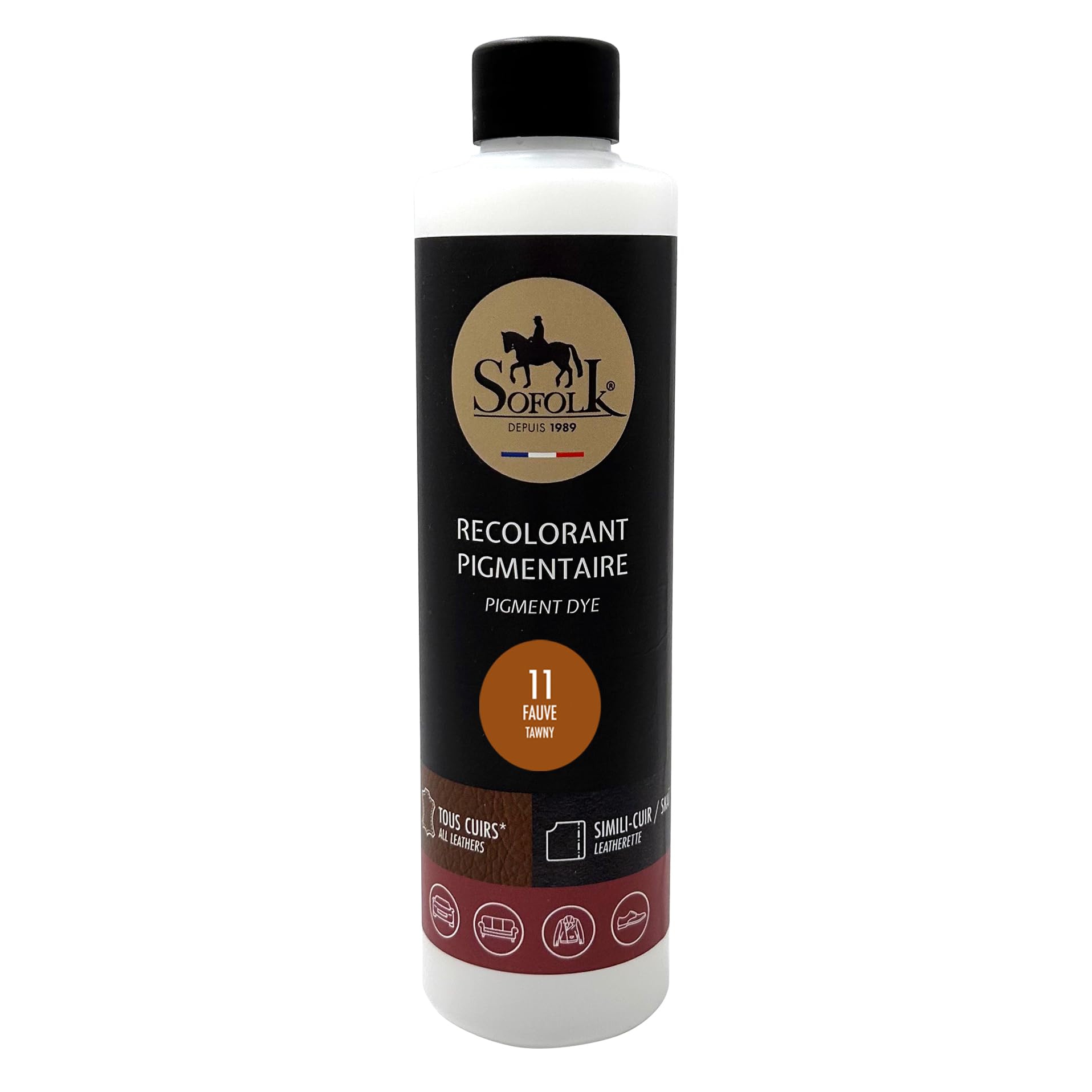 Sofolk - Pintura Cuero/Polipiel - Recoloración para cuero dañado, rayado, arañado, descolorido - Volante de coche, asiento de coche, sofá, zapatos - 125ml - 00-WHITE — view 49