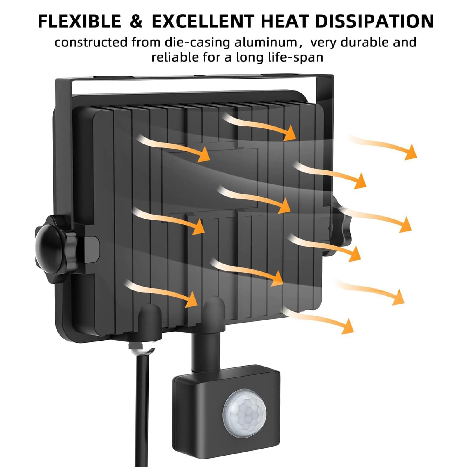 Faretto LED da Esterno 2700lm 4500lm Faretti LED con Sensore di Movimento, 30 50W Faro LED Esterno con Sensore Ip65 Impermeabile Illuminazione A Parete (30W)
