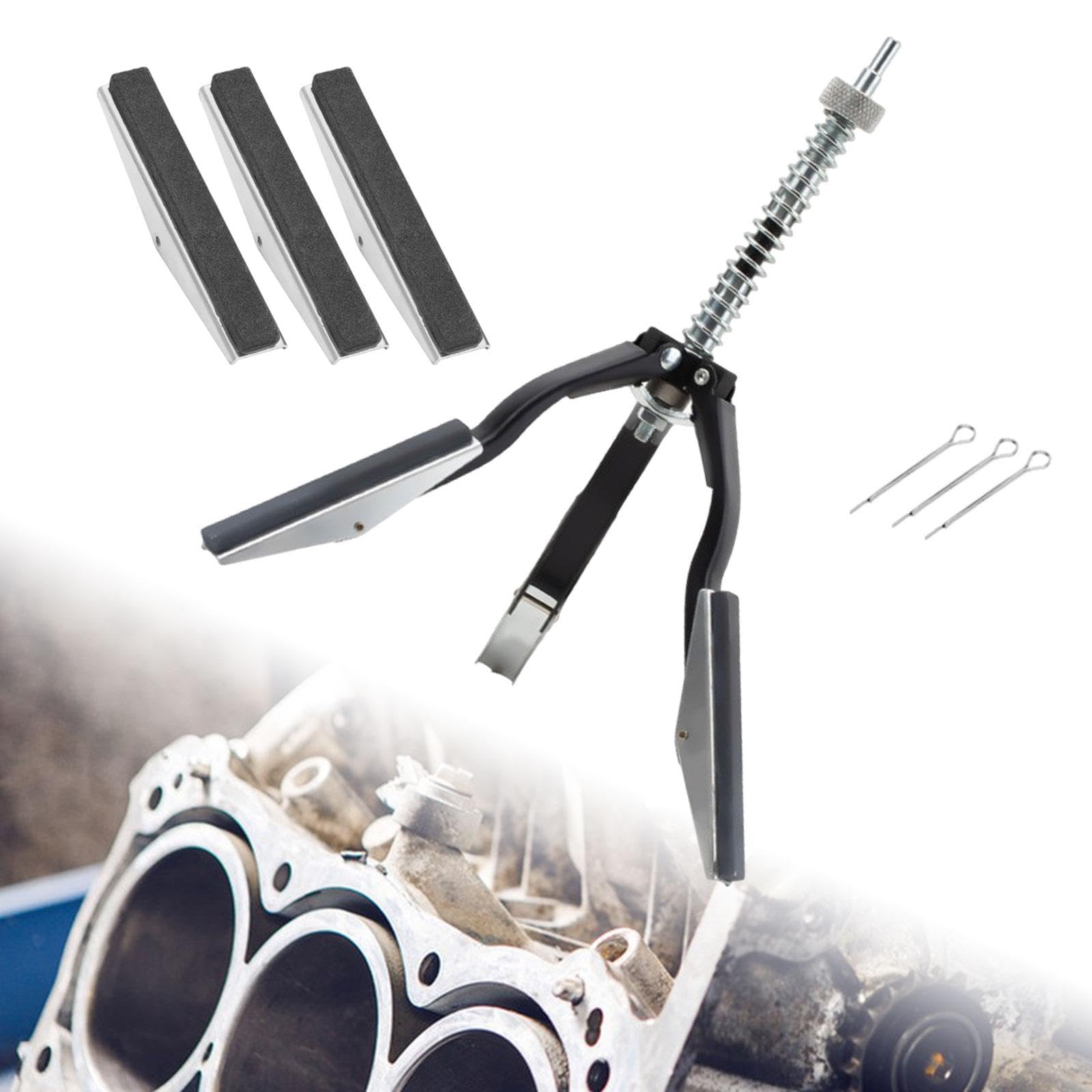 Amagogo Set di utensili per levigatura cilindri motore, utensili per rettifica e lucidatura, 3 ganasce, versatili, facili da installare, sgrassatore, 4inch