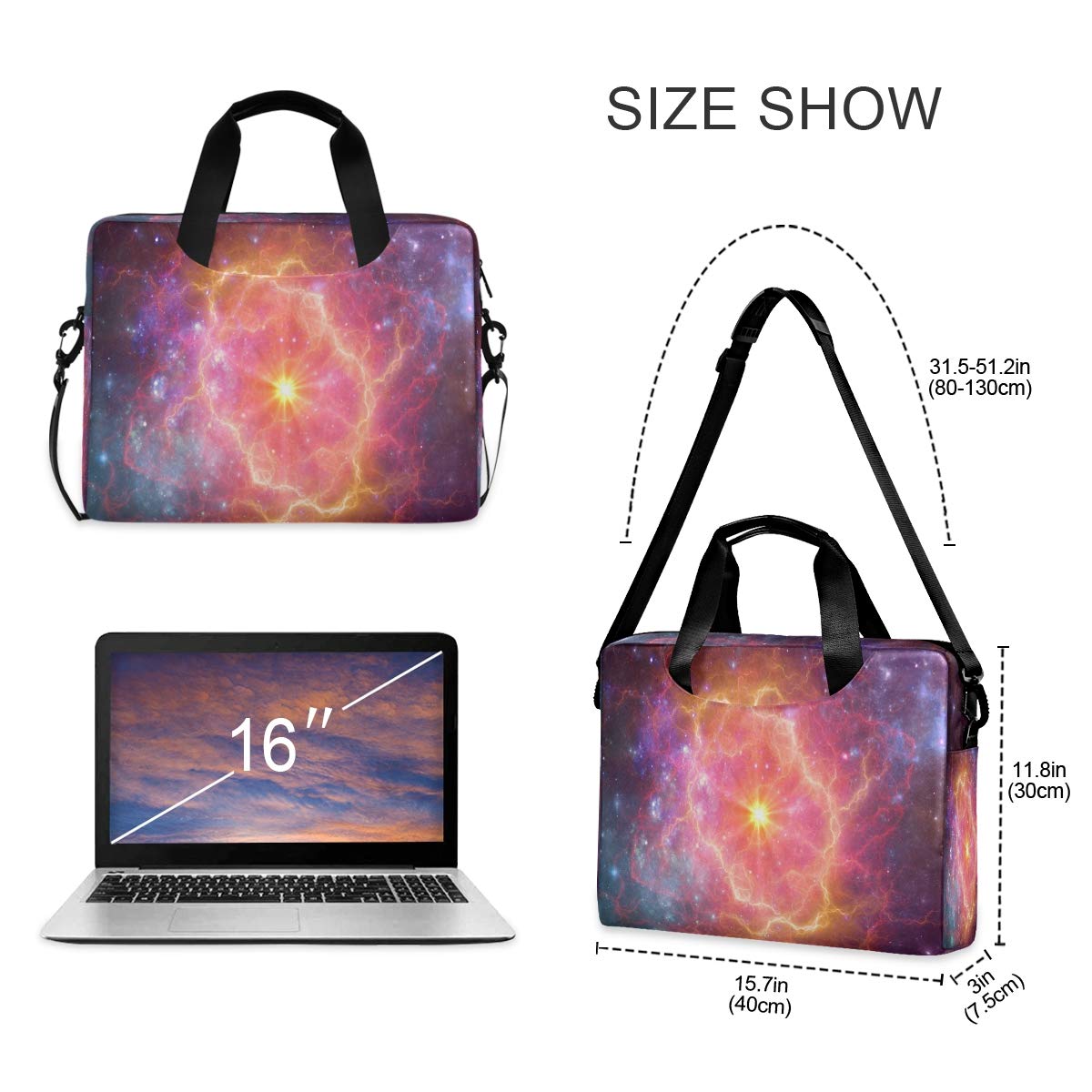 OOWOW Borsa Del Computer Portatile per le Donne Uomini Animale Pinguino Leggero Cartella 14 15.6 16 pollice Laptop Sleeve Caso Del Manicotto Del Computer Spalla Messenger Bag