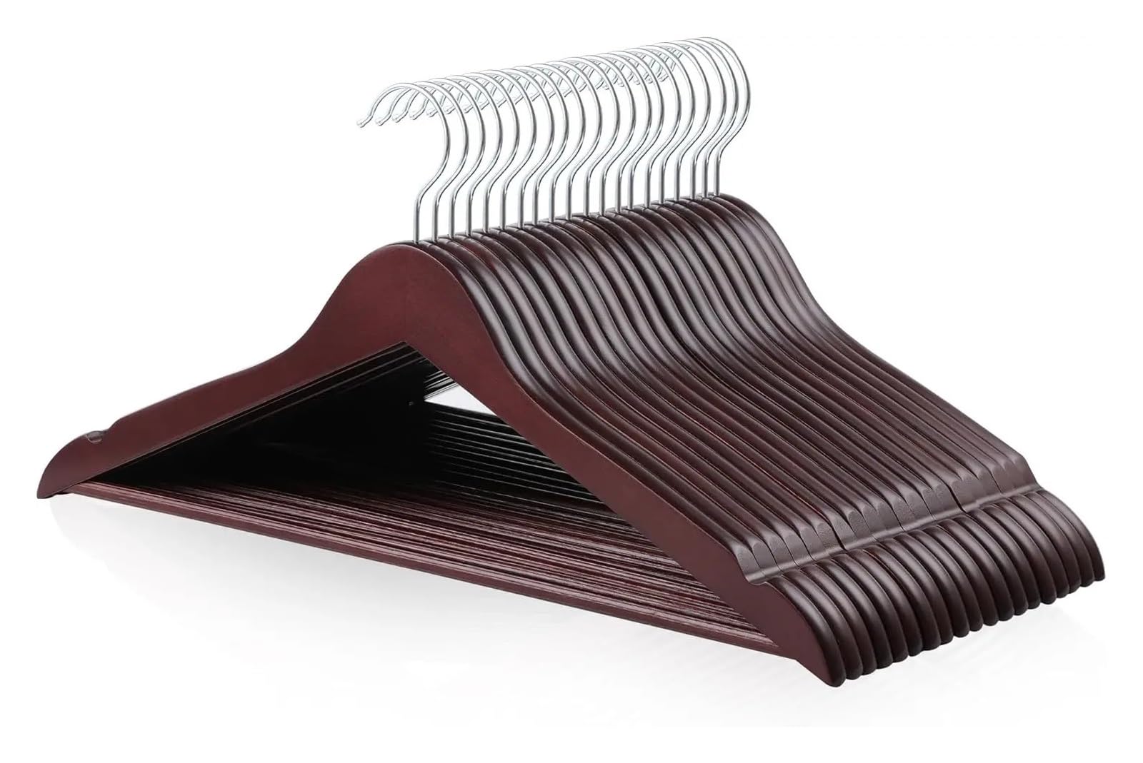 Wooden hangers Wooden Suit Clothes Hangers with Cherry Finish, 20-Pack for Organized Wardrobe for suit